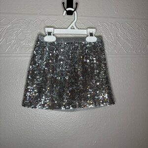 Gap Kids Silver Sequin Skirt XS